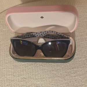 Kate Spade Black Sunglasses with Floral Case